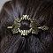 Ancient-Costume Alloy Hair Sticks, Flower Hairpins for Long Hair Braids Barrettes, Antique Bronze, 75x48mm