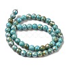 Synthetic Turquoise Dyed Camouflage Beads Strands X-G-E594-24O-A-3