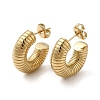 304 Stainless Steel Croissant Stud Earrings EJEW-Q781-10G-1