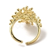 Brass Open Cuff Rings RJEW-Q778-40G-2