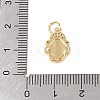 Brass Micro Pave Clear Cubic Zirconia Pendants KK-E111-31J-G-3