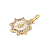 Brass Micro Pave Clear Cubic Zirconia Pendants KK-E111-31B-G-2