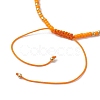 Bohemian Style Natural Sunstone & Glass Braided Bead Bracelet BJEW-JB10136-03-4