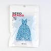 6/0 Opaque Colors Lustered Round Glass Seed Beads X-SEED-A012-4mm-123-3