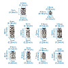 Kissitty Tube Hollow Tibetan Style Alloy Beads TIBEB-KS0001-04AS-11