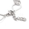 Non-Tarnish 304 Stainless Steel Oval & Rhombus Link Chain Bracelets for Women BJEW-K249-01P-2