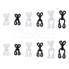 DICOSMETIC 72Pcs 6 Styles Polyester Garment Hook and Eye FIND-DC0005-57-8