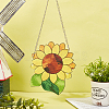 Acrylic Sunflower Pendant Decorations AJEW-WH0258-479-6