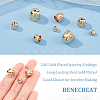 BENECREAT 32Pcs 4 Style Brass Cord Ends KK-BC0009-80-3