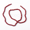 1 Strand Electroplate Opaque Solid Color Crystal Glass Rondelle Beads Strands X-EGLA-F048A-11AB-3