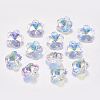 Faceted Glass Rhinestone Charms RGLA-F055-10x10-001AB-1