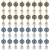   32Pcs 2 Colors Alloy Resin Pendants with Plastic Pearl FIND-PH0008-83-1