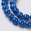 Sea Shell and Synthetic Turquoise Assembled Beads Strands G-G758-06-8mm-3