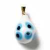 Handmade Evil Eye Lampwork Pendants LAMP-F026-04B-2