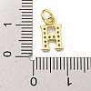 Initial Letter Brass with Cubic Zirconia Charms KK-Q814-26H-G-3
