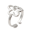 304 Stainless Steel Open Cuff Rings RJEW-Q780-07P-1
