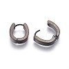 304 Stainless Steel Hoop Earrings EJEW-O087-08D-2