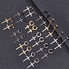 ANATTASOUL 24Pcs 12 Style 304 Stainless Steel Cross Drop Earrings EJEW-AN0003-52-5