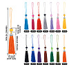  28Pcs 14 Colors Polyester Tassel Big Pendants Decorations HJEW-TA0001-07-3