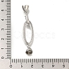 Brass Micro Pave Clear Cubic Zirconia Fold Over Clasps KK-H480-35P-3