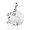 Natural White Shell Mother of Pearl Shell Pendants SSHEL-J002-24A-2