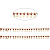 Glass Beaded Teardrop Charm Chains CHC-A006-13G-04-2