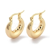 Brass Plain Hoop Earrings EJEW-H301-04G-01-1
