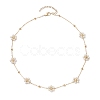 Imitated Pearl Acrylic Beads Necklace NJEW-JN04938-4