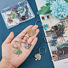 SUPERFINDINGS 14Pcs 7 Style Chip Gemstone Keychain KEYC-FH0001-17-3