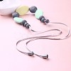 Fashion Silicone Beaded Necklaces NJEW-BB20649-3
