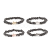 Natural Lava Rock Beaded Stretch Bracelet BJEW-JB08294-1