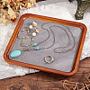 Wood Jewelry Storage Tray with Velvet Mat Inside ODIS-WH0017-082B-5