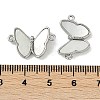 Brass Micro Pave Clear Cubic Zirconia Pave Natural Shell Butterfly Connector Charms KK-P283-05P-3