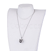 304 Stainless Steel Kitten Chain Necklaces NJEW-JN02012-01-5