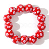 Halloween Creative Wood Printed Stretch Round Beaded Bracelets YX3939-1-1