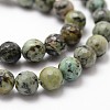 Natural African Turquoise(Jasper) Beads Strands G-D840-15-8mm-3