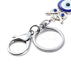 Evil Eye Glass Pendant Keychain KEYC-JKC00371-01-5