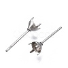 316 Surgical Stainless Steel Stud Earring Setting X-STAS-S117-023A-3