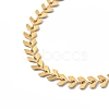 Enamel Ear of Wheat Link Chain Necklace NJEW-P220-02G-02-3