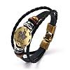 Braided Leather Cord Retro Multi-strand Bracelets BJEW-L616-20H-1