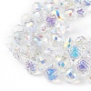 Transparent Electroplate Glass Beads Strands EGLA-F152B-AB02-3