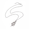 Non-Tarnish 3Pcs 3 Styles Star Moon Stainless Steel Braided Chain Macrame Pouch Empty Stone Holder Pendant Necklace Making NJEW-JN04956-02-6