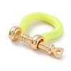 Brass Enamel D-Ring Anchor Shackle Clasps KK-P201-01G-C-2