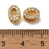 Rack Plating Number Brass Micro Pave Clear Cubic Zirconia Silde Charms KK-A231-13A-3