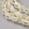 Electroplate Glass Beads Strands EGLA-L018-C-FR02-2