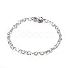 Tarnish Resistant Heart 304 Stainless Steel Link Bracelets BJEW-JB01929-2