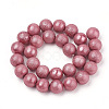 Electroplate Shell Pearl Beads Strands SHEL-T005-10H-2
