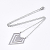 201 Stainless Steel Pendant Necklaces NJEW-T009-JN106-1-40-2