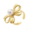 Stainless Steel Shell Pearl Rings RJEW-R144-01G-1