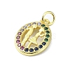 Brass Micro Pave Cubic Zirconia Pendant KK-H475-09G-2